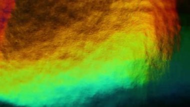 Renkli, parıltılı duvar kağıdı. Yeşil, mavi ve sarı renk eğimleri. 4k görüntü