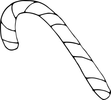 Vector doodle lolipop çizimi. Cadılar Bayramı şekeri, Noel şekeri