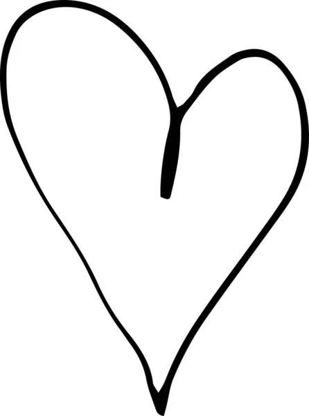 Vector mão desenhado doodle coração. Ilustração para Dia dos Namorados — Vetor de Stock