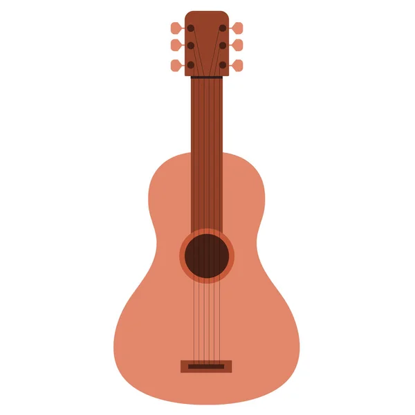 Klassieke houten gitaar of ukelele in pastelkleuren. Vector illustratie van muziekinstrument — Stockvector