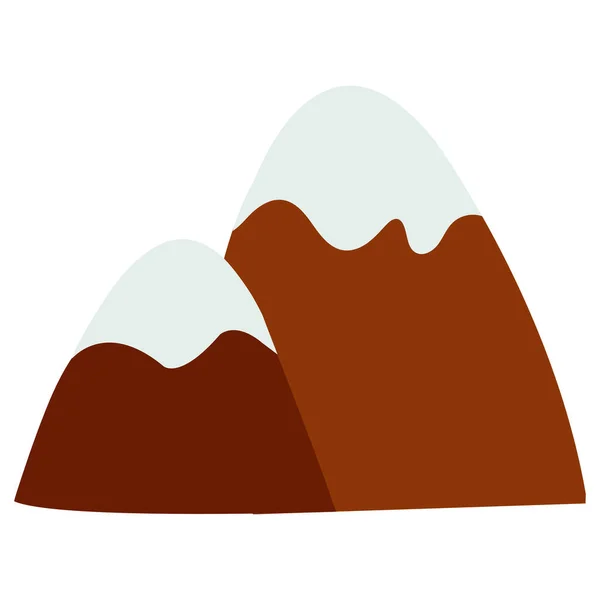 Montañas vectoriales en caricatura dibujado a mano estilo plano. — Vector de stock