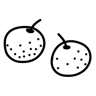 Vektör biçiminde elle çizilmiş turuncu karalama