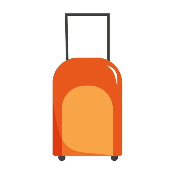 Vektorová ilustrace tašky v kresleném plochém stylu. Kufr na dovolenou, let, cestování, stěhování — Stockový vektor
