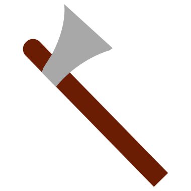 Beyaz arkaplanda izole edilmiş karikatür düz biçimli enstrüman baltasının vektör illüstrasyonu