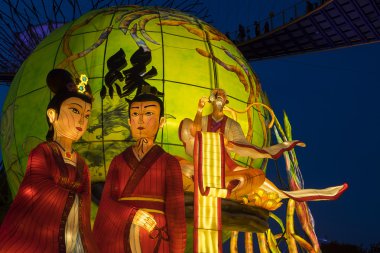 Orta Sonbahar Festivali Singapur fenerler