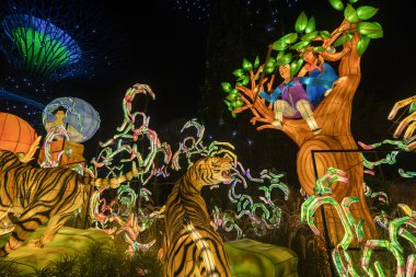 Orta Sonbahar Festivali Singapur fenerler