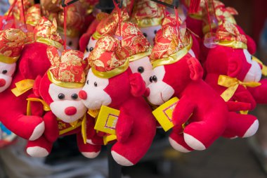 Singapore, Singapur - 11 Eylül 2016: Hediyelik eşya dükkanları China town, Singapore, Hatıra