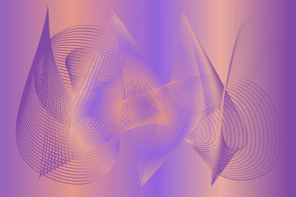 Vector Achtergrond Abstracte Lineaire Figuur Lilac Roze Verloop Vulling — Stockvector