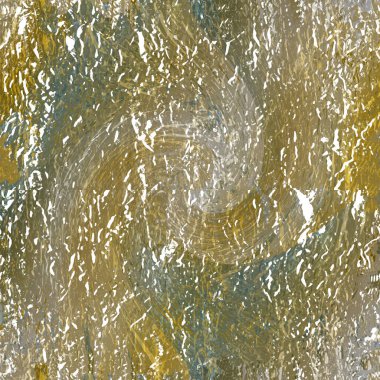 Altın buruşuk folyodan kusursuz soyut desen. Bozulma etkisi. Raster illüstrasyonu.