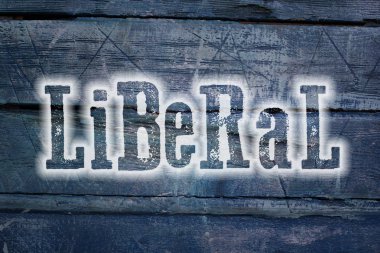 Arka plan üzerinde liberal metin