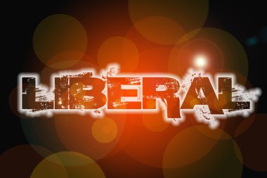 Arka plan üzerinde liberal metin