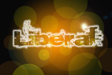 Arka plan üzerinde liberal metin
