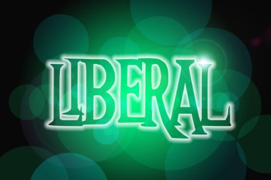 Arka plan üzerinde liberal metin