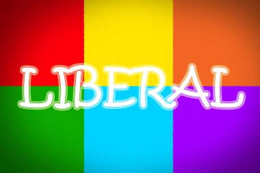 Arka plan üzerinde liberal metin