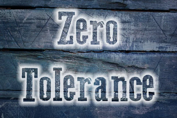 Zero Tolerance text on background — Stock Photo, Image