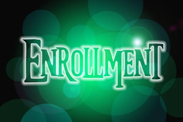 Enrollment text on background — Stock Photo, Image