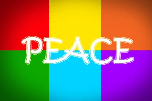 Texto de paz em segundo plano — Fotografia de Stock
