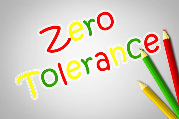 Zero Tolerance text on background — Stock Photo, Image