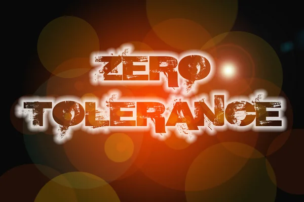 Zero Tolerance text on background — Stock Photo, Image