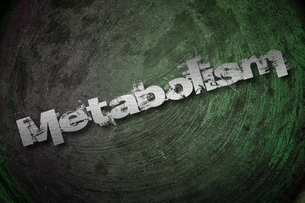 Metabolizma metin arka plan üzerinde — Stok fotoğraf