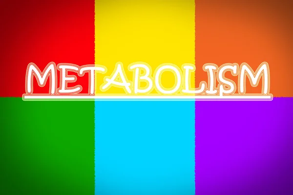 Texto do metabolismo em segundo plano Imagens Royalty-Free