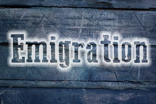 Текст Концепции миграции — стоковое фото