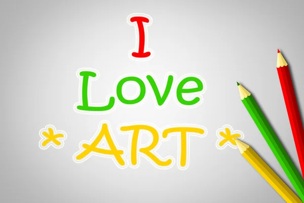 I Love Art Concept — Stock Photo, Image