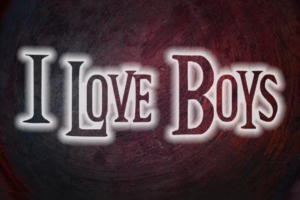 I Love Boys Concept — Stock Photo, Image