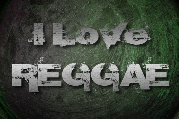 I Love Reggae Concept — Stock Photo, Image