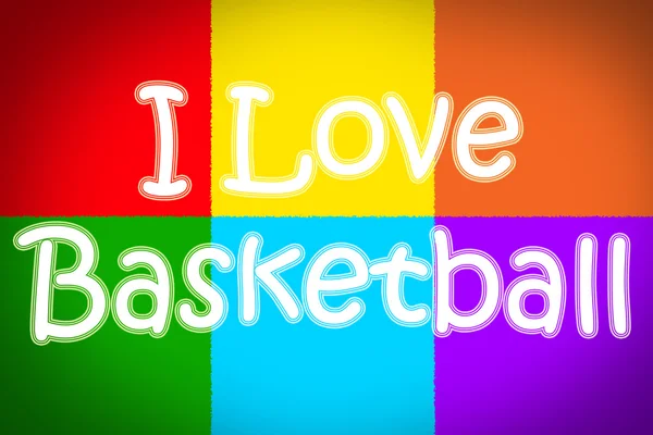 我爱篮球概念 — 图库照片