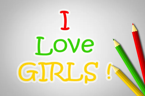 Я люблю девочек. — стоковое фото