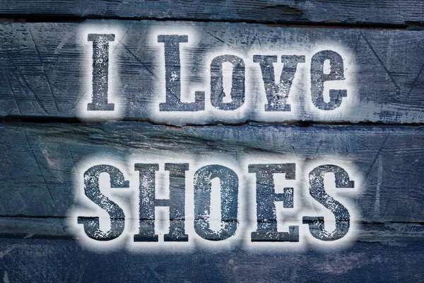 Ayakkabı kavram seviyorum — Stok fotoğraf