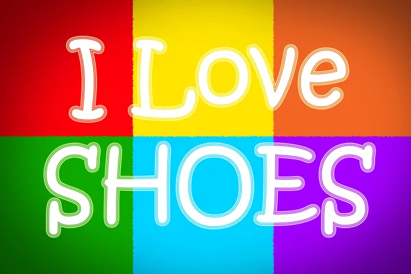 I Love Shoes Concept — Stock Photo, Image