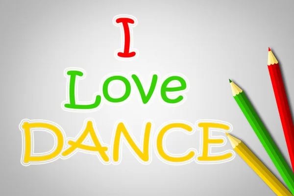 Miluji tanec koncepce — Stock fotografie
