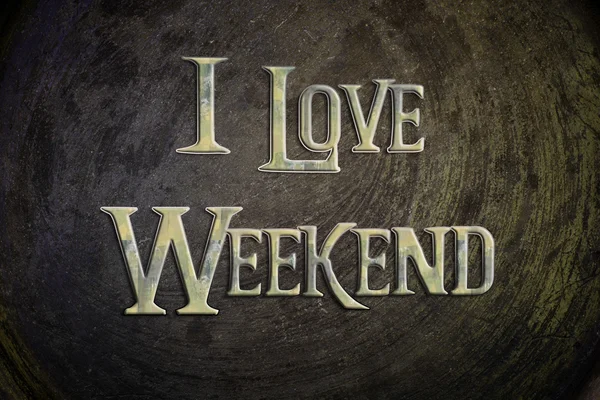 I Love Weekend Concept — Stok Foto