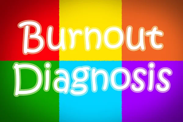 Concetto di diagnosi di burnout — Foto Stock