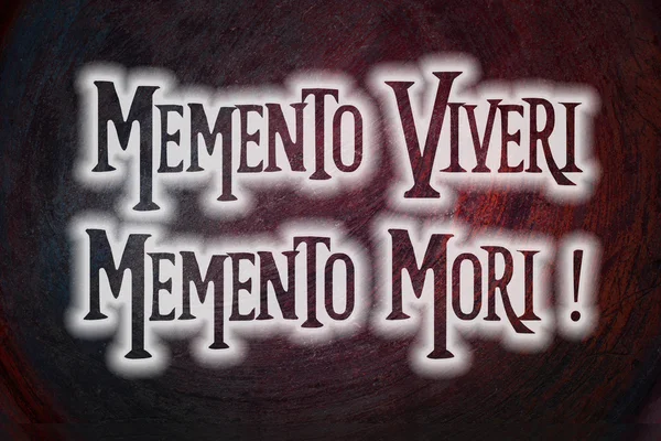Memento Viveri Memento Mori Concept — Stock Photo, Image