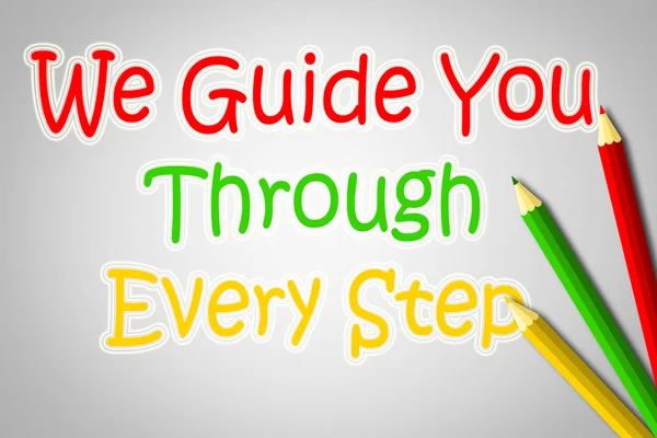 We Guide You Through Every Step Concept — Stock Photo, Image