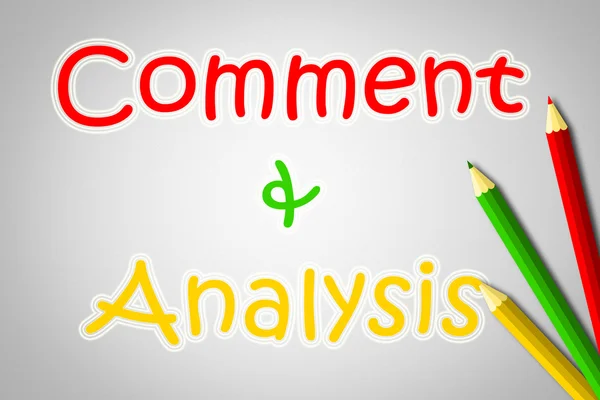 Comentario y análisis Concepto — Foto de Stock