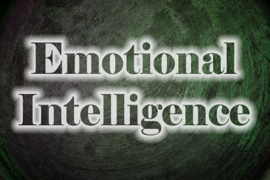 Emotional Intelligence Text on Background clipart