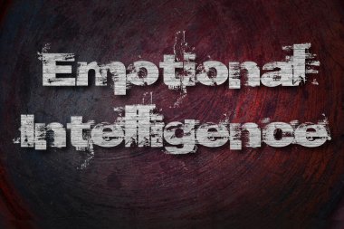Emotional Intelligence Text on Background clipart
