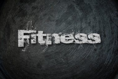 Arka plan üzerinde Fitness metin