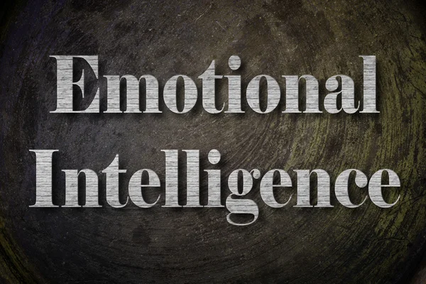 Emotionele intelligentie tekst op achtergrond — Stockfoto