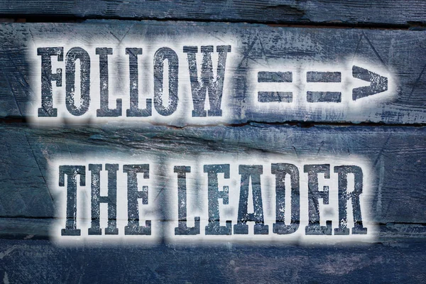 Siga o conceito de líder — Fotografia de Stock
