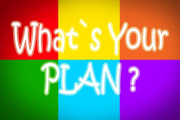 ¿Cuál es tu concepto de plan? — Foto de Stock