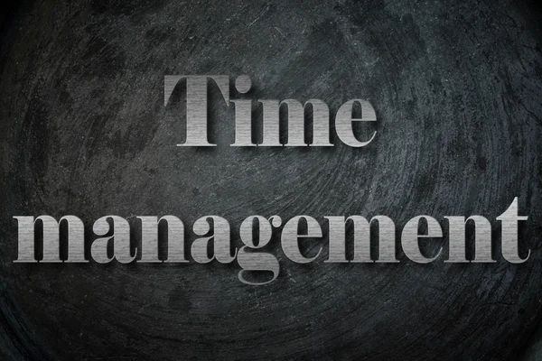 Time management text mot bakgrund — Stockfoto