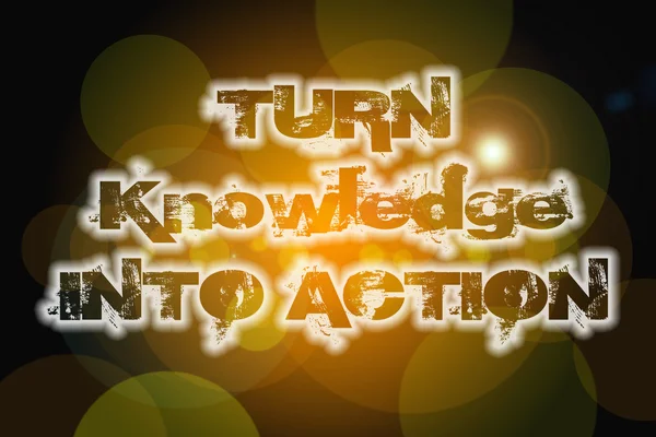 Turn Knowledge Into Action Concept — Stock Photo, Image