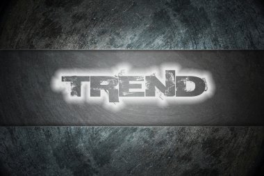 Arka plan üzerinde eğilim metin