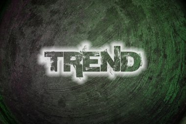 Arka plan üzerinde eğilim metin