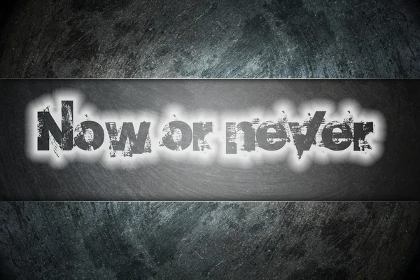 Now or never text on background — Stock Photo, Image